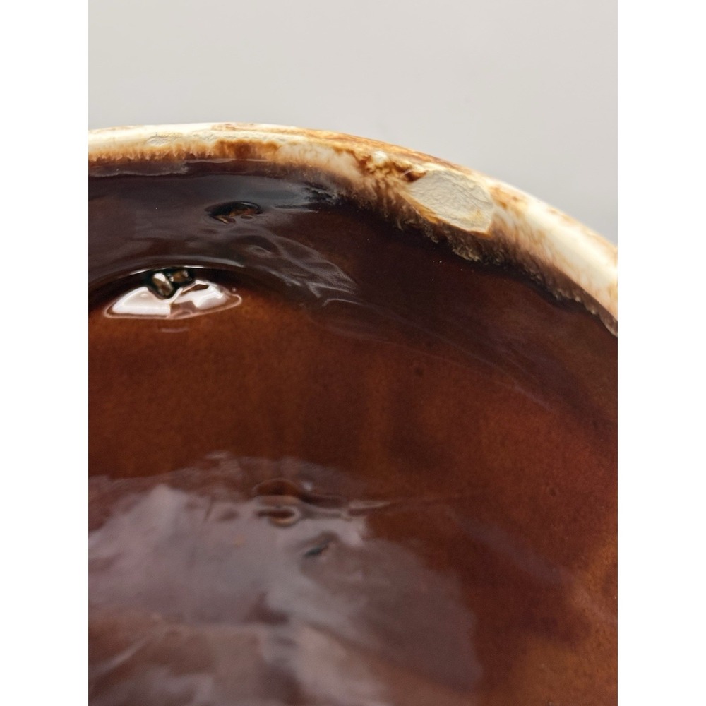 VTG McCoy Brown Drip Glaze Pottery Cookie Crock with Lid 8in Tall USA Made MCM - Picture 10 of 16